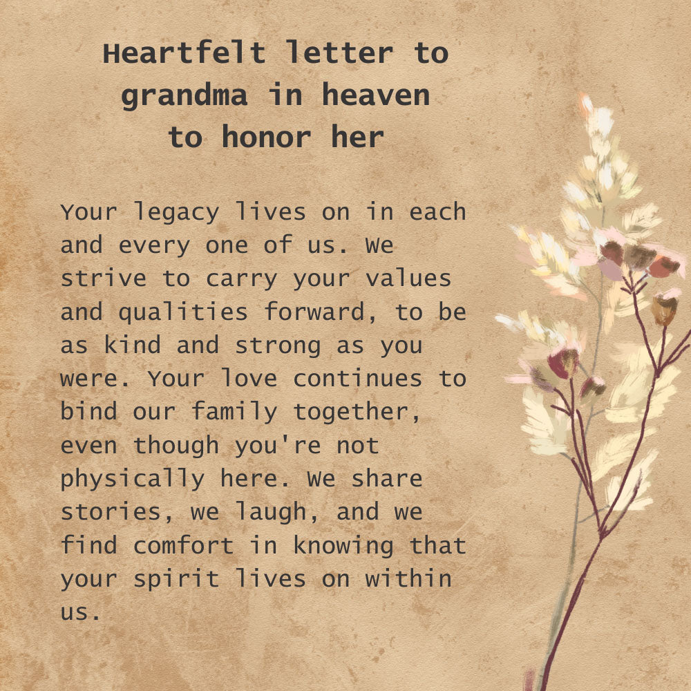 Honor Grandma: 2+ Letter To Grandma In Heaven To Keep Her Spirit Alive ...
