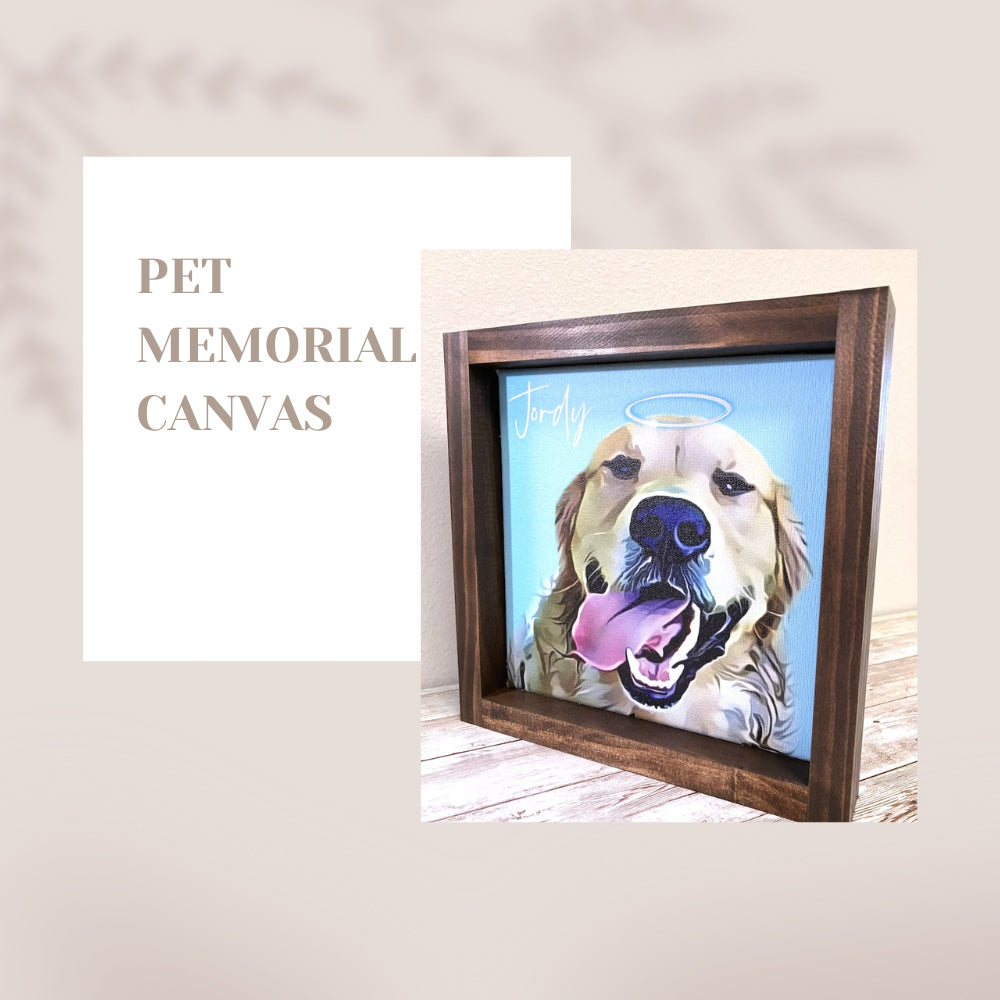 Personalized Memorial Pets Canvas - Upload Photo - Memorial Gift For Pets