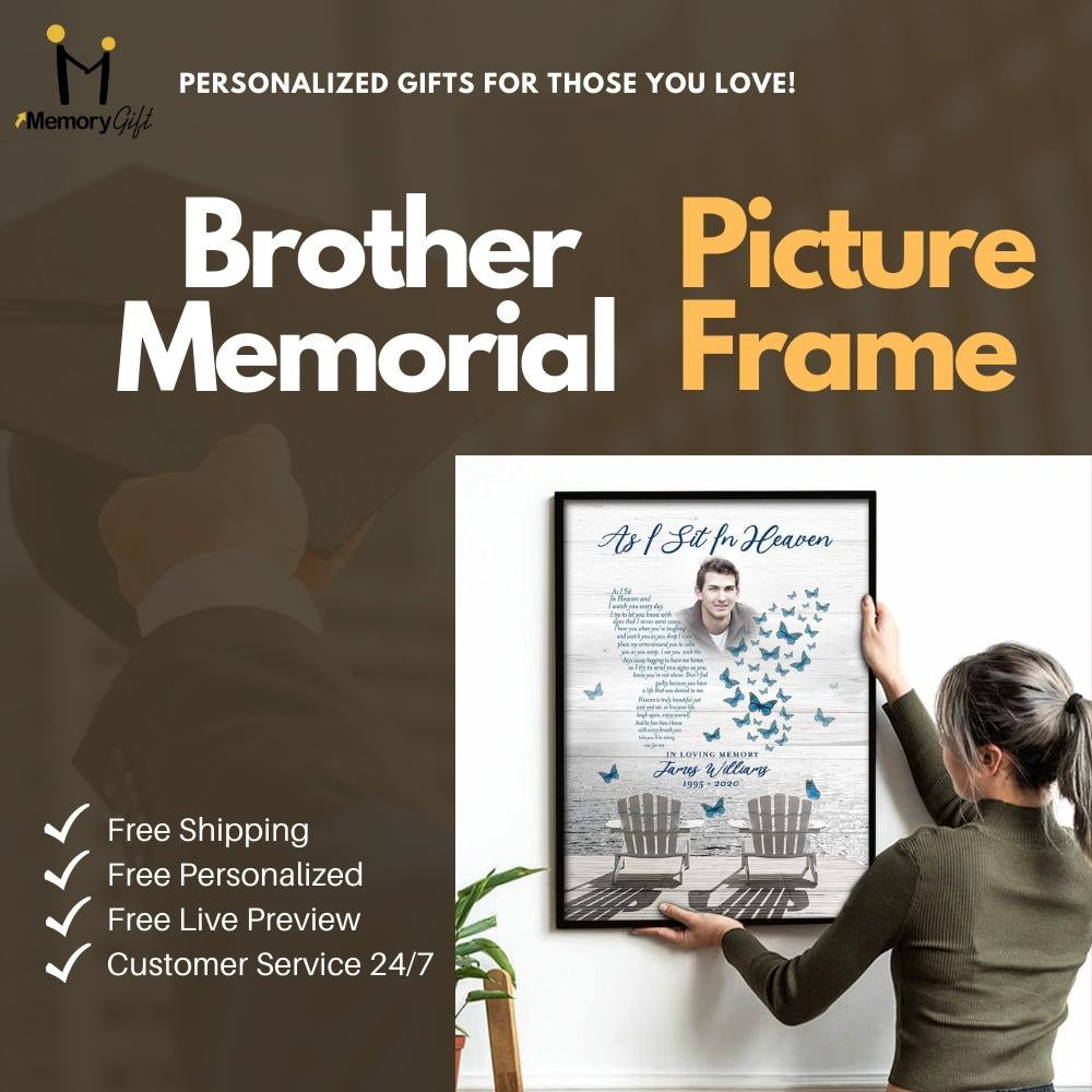 Personalized Brother Memorial Picture Frame for Loved One 08/2024