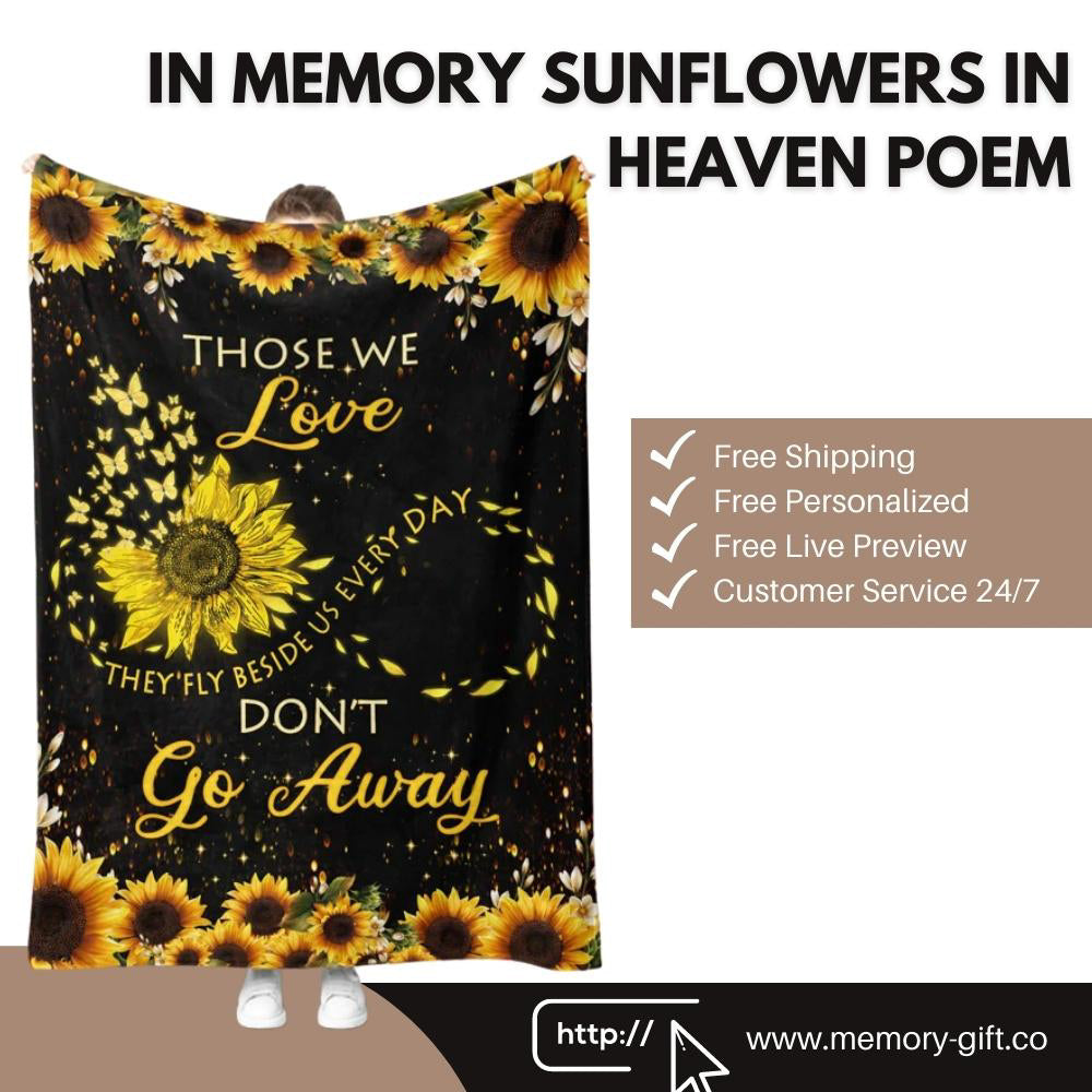 In Memory Sunflowers in Heaven Poem Memorial Gift Ideas 10/2023
