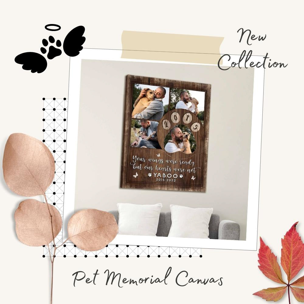 Personalized Memorial Pets Canvas - Upload Photo - Memorial Gift For Pets main image 1
