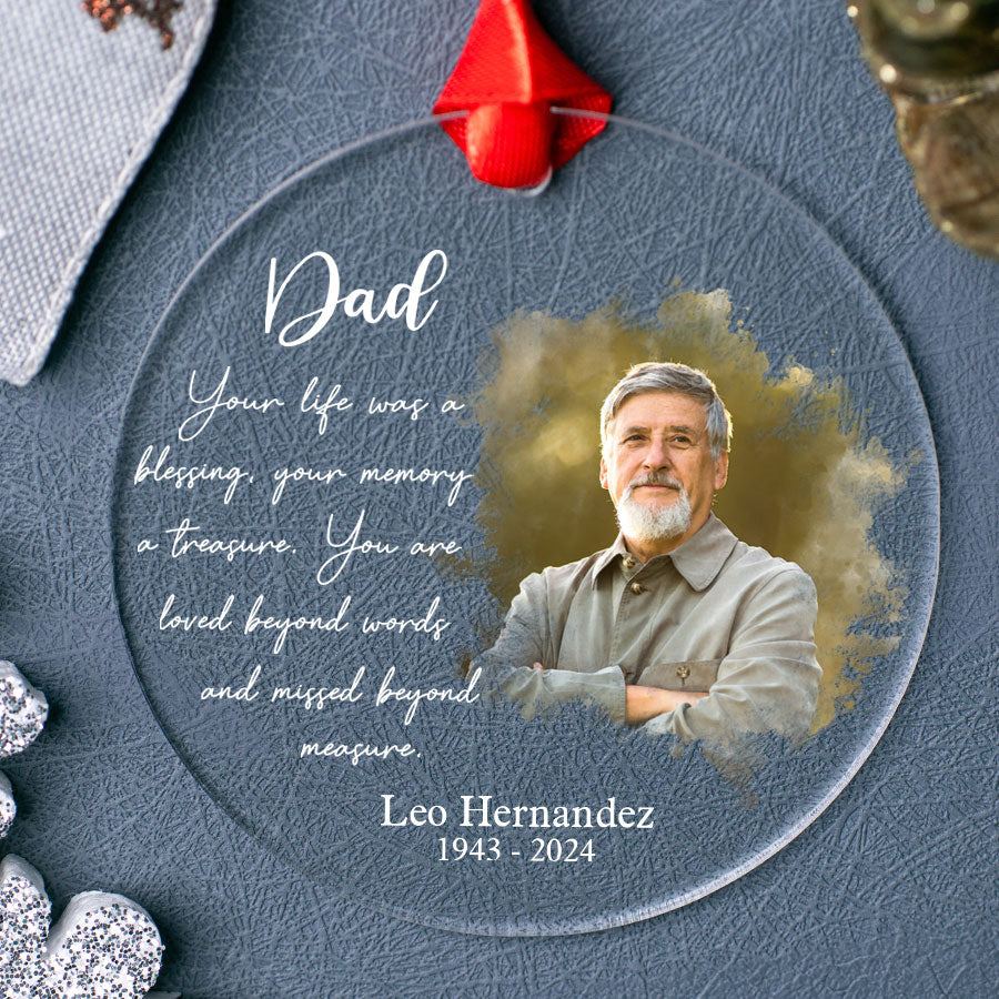 Memorial Christmas Ornaments Your Life Was A Blessing Ornament With — free download