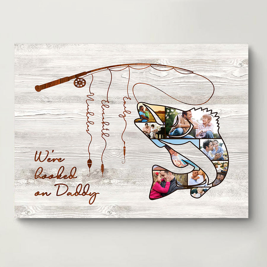 Fishing Fathers Day Gifts  Fathers Day Photo Collage Canvas For