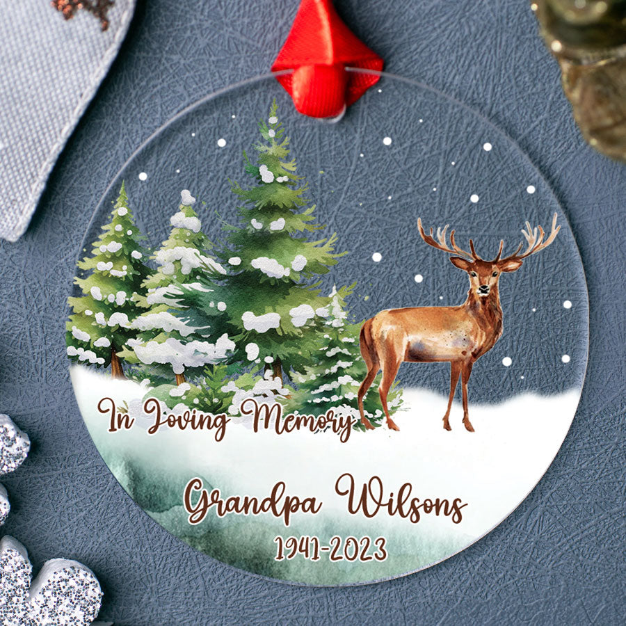 Grandpa Memorial Ornament In Loving Memory Ornament Personalized