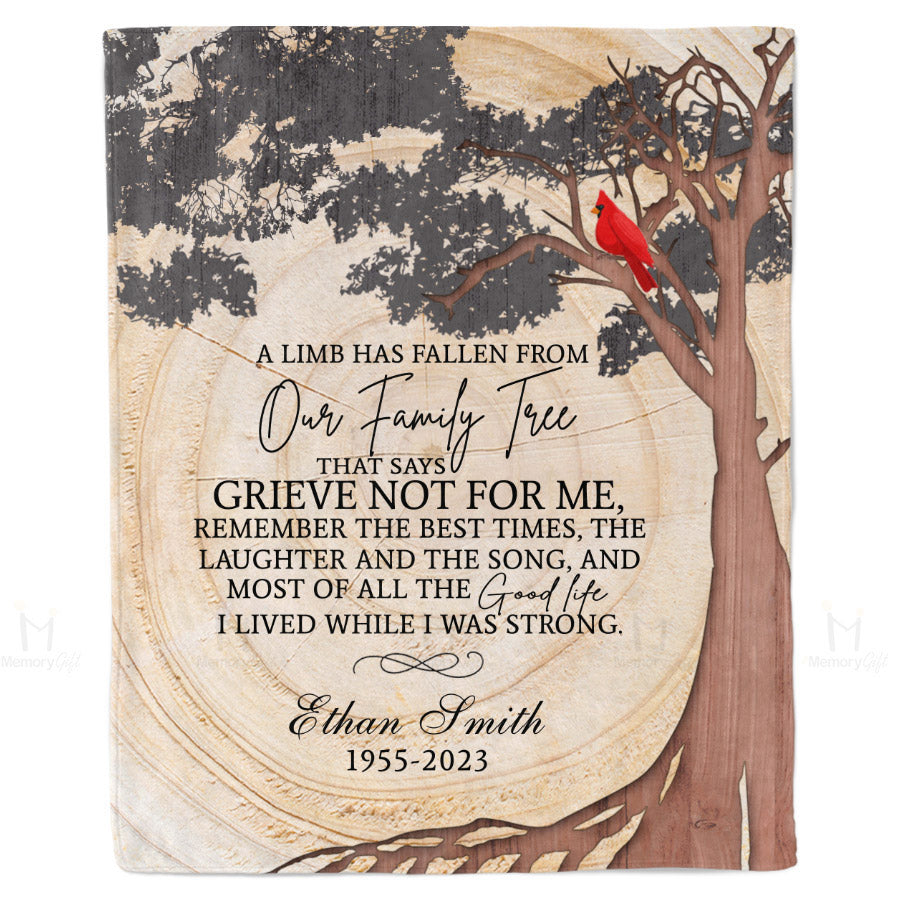Grieving Blanket Sympathy Blanket Gift A Limb Has Fallen From Our