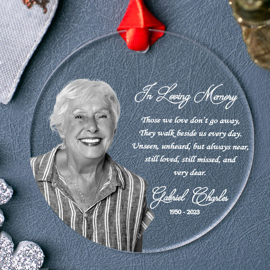 In Memory Of Mom Ornaments Custom Photo Memorial Ornament Those We