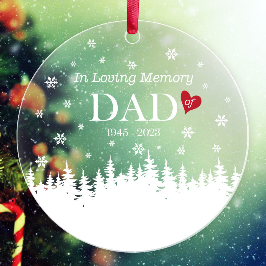 Memorial Ornaments For Dad In Memory Of Dad Ornaments Remembrance