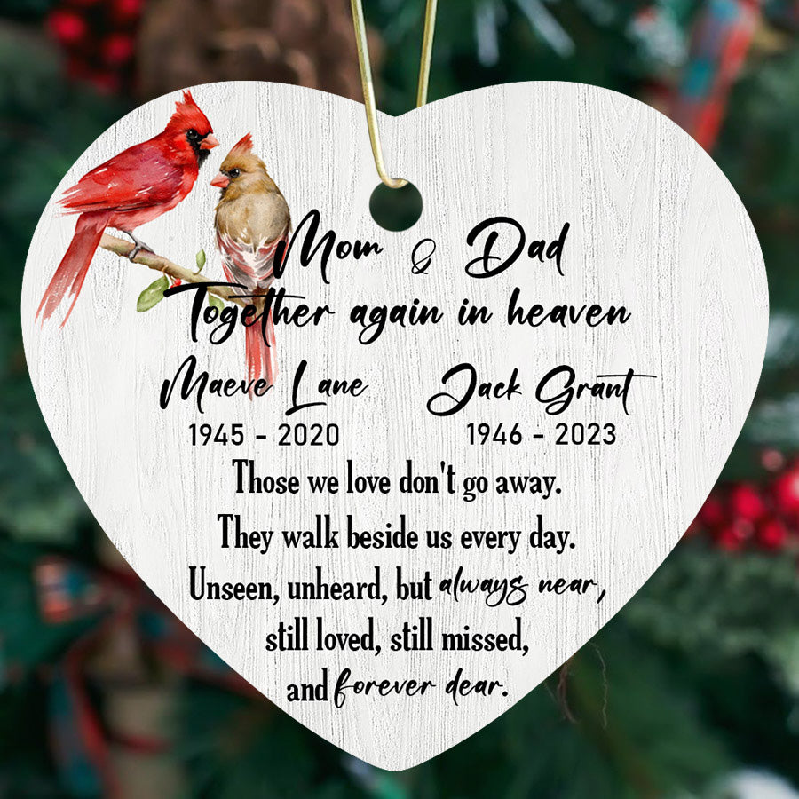 Memorial Ornaments For Parents | Custom Memorial Ornament