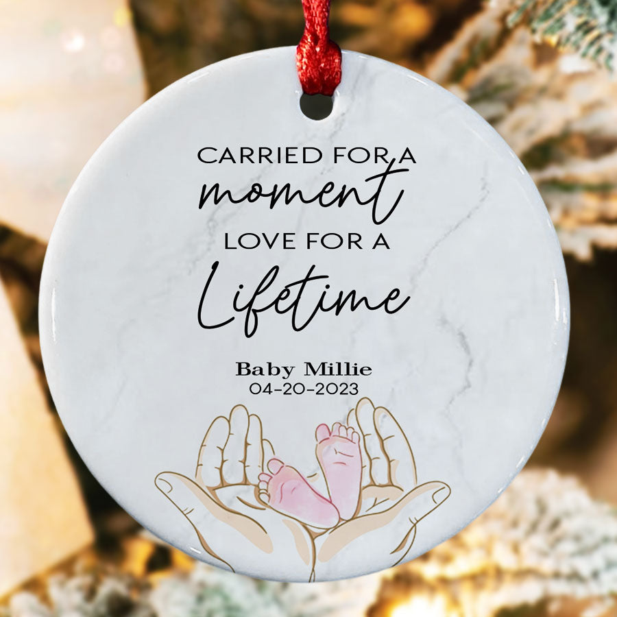 Miscarriage Ornament Pregnancy Loss Ornament Carried For A Moment