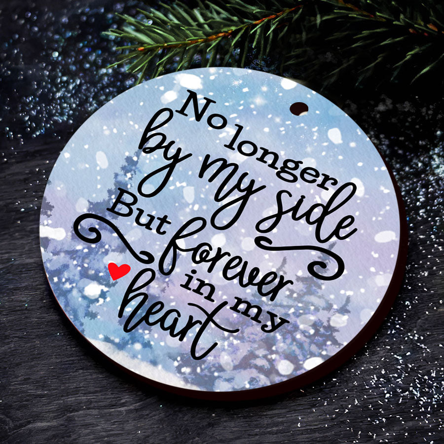 No Longer By My Side Forever In My Heart Ornament | Personalized Dog Memorial Ornament | Dog In ...