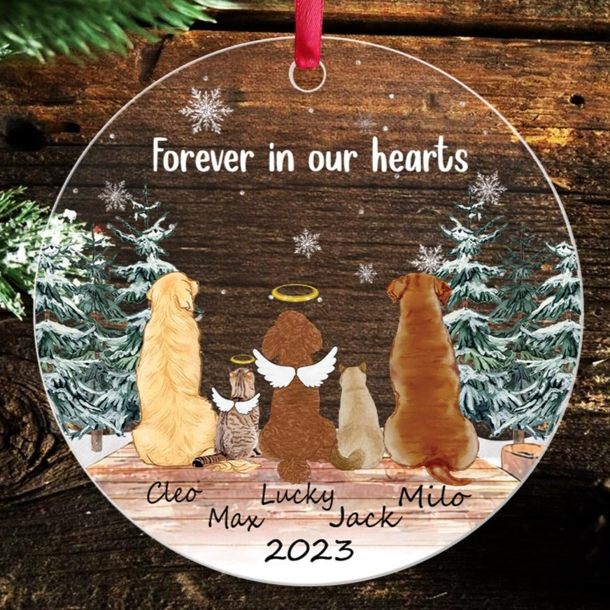 Personalized Dog Memorial Ornament | Forever In Our Heart Ornaments For ...
