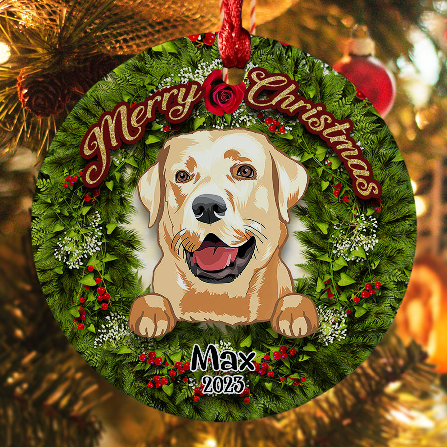 Personalized Dog Ornaments Custom Photo Pet Ornaments Dog Angel
