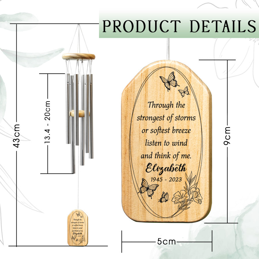 Personalized Memorial Wind Chimes | Memory Chimes For Mother | Through ...
