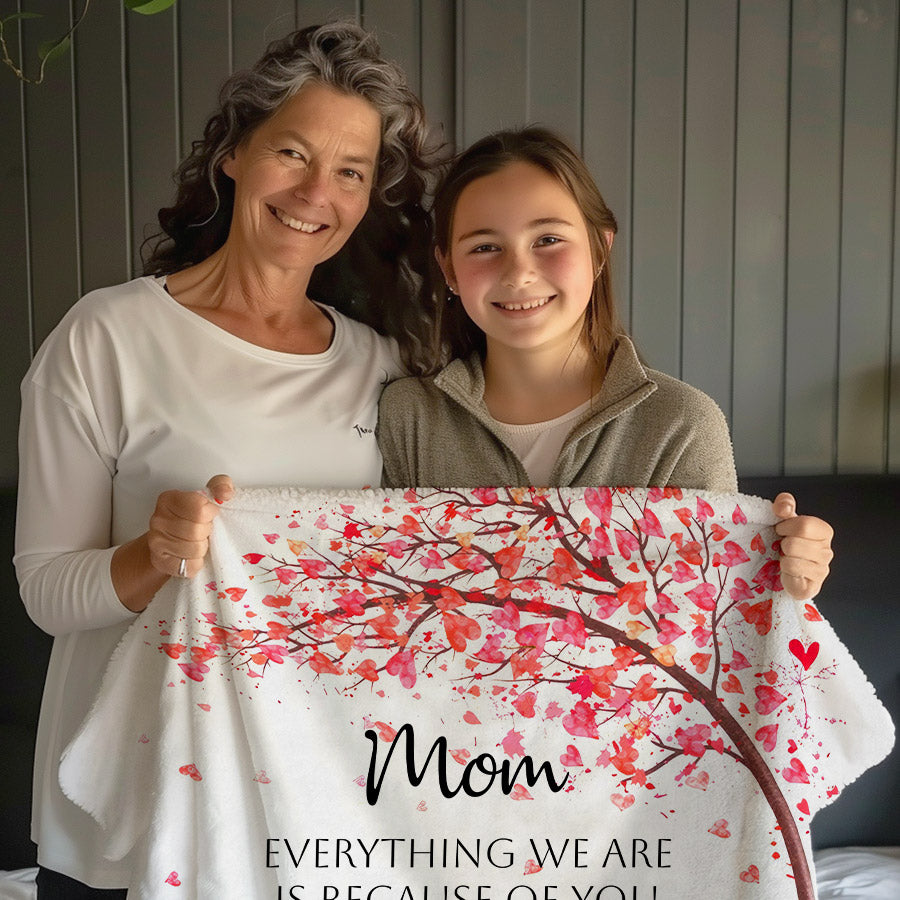 Personalized Mother and Daughter Mermaid Blanket - Gift Idea From Daughter To Mom - Best Gift For Daughter - Like Mother like Daughter