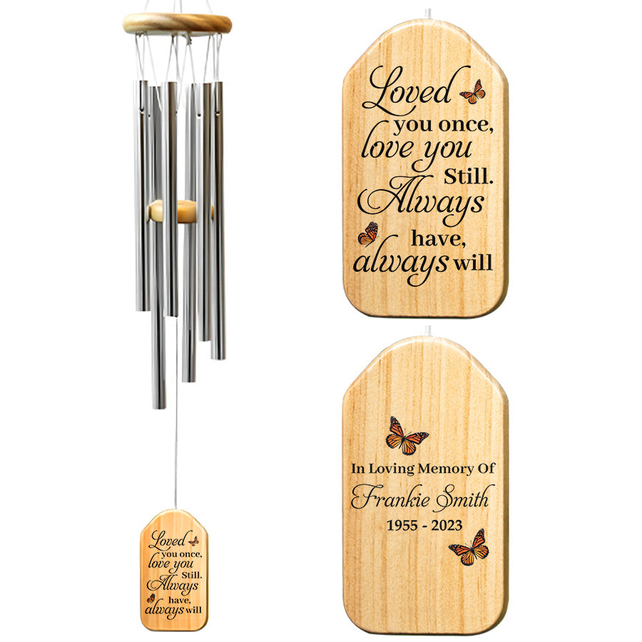 Personalized Memorial Wind Chime for Loss of Loved One, Custom in Personalized Memorial Wind Chime for Loss of Loved One, Custom in