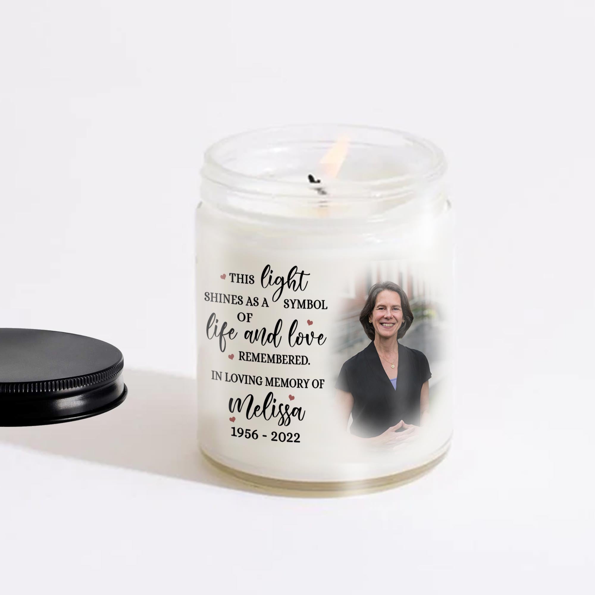 Loss Of Mother Sympathy Candle, Memorial Candle Mothers Day Gift, Personalized Photo Candles, Custom Candle Mom In Heaven