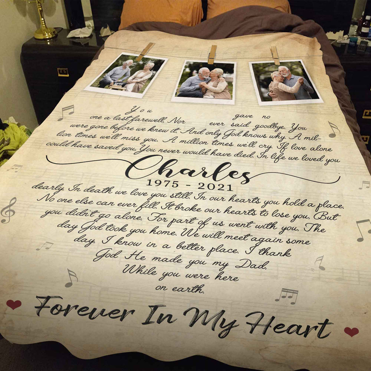 Memorial Blankets For Loss Of Mother, Personalized Bereavement Gifts For Funerals, In Loving