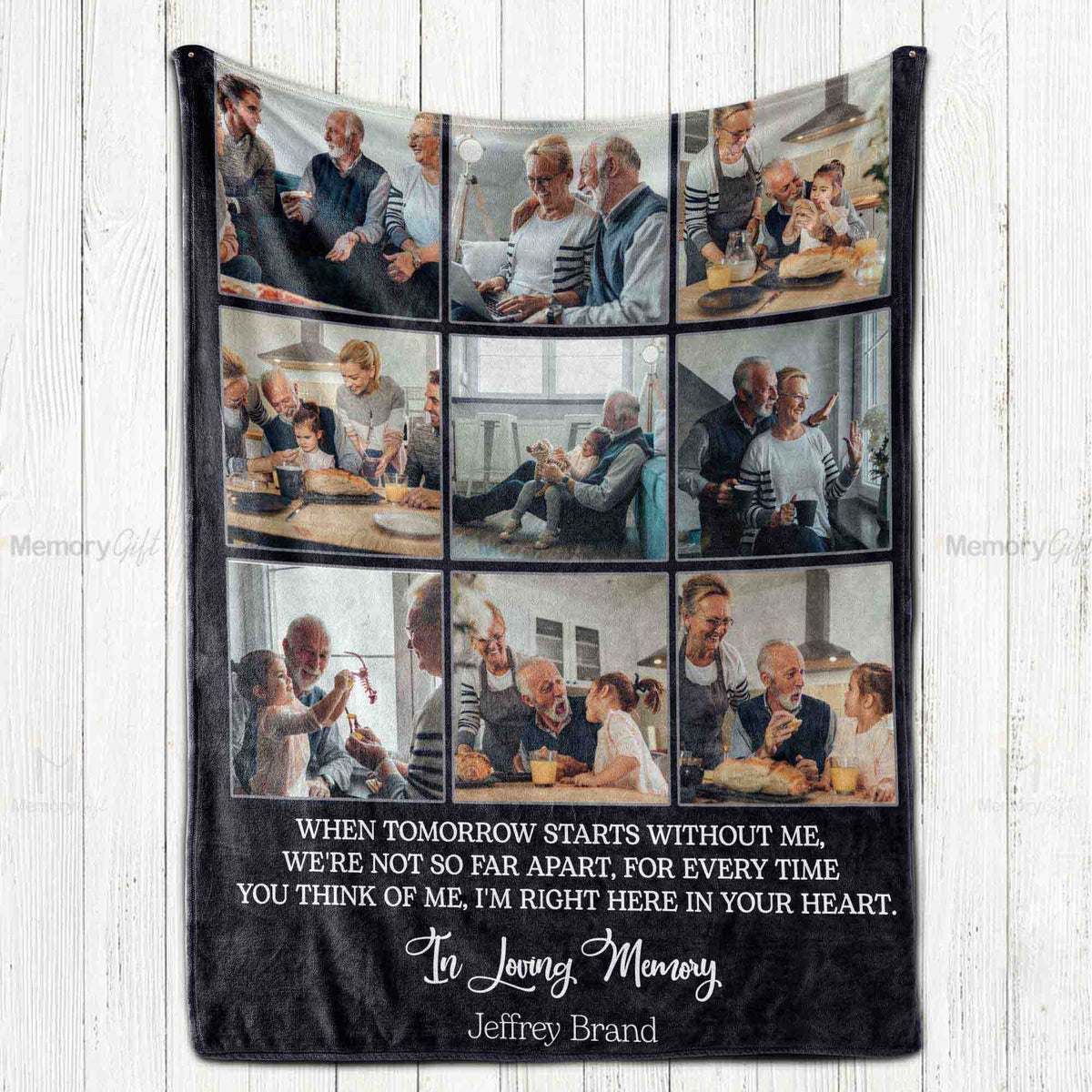 Collage Pictures Bereavement Blankets, When Tomorrow Starts Without Me