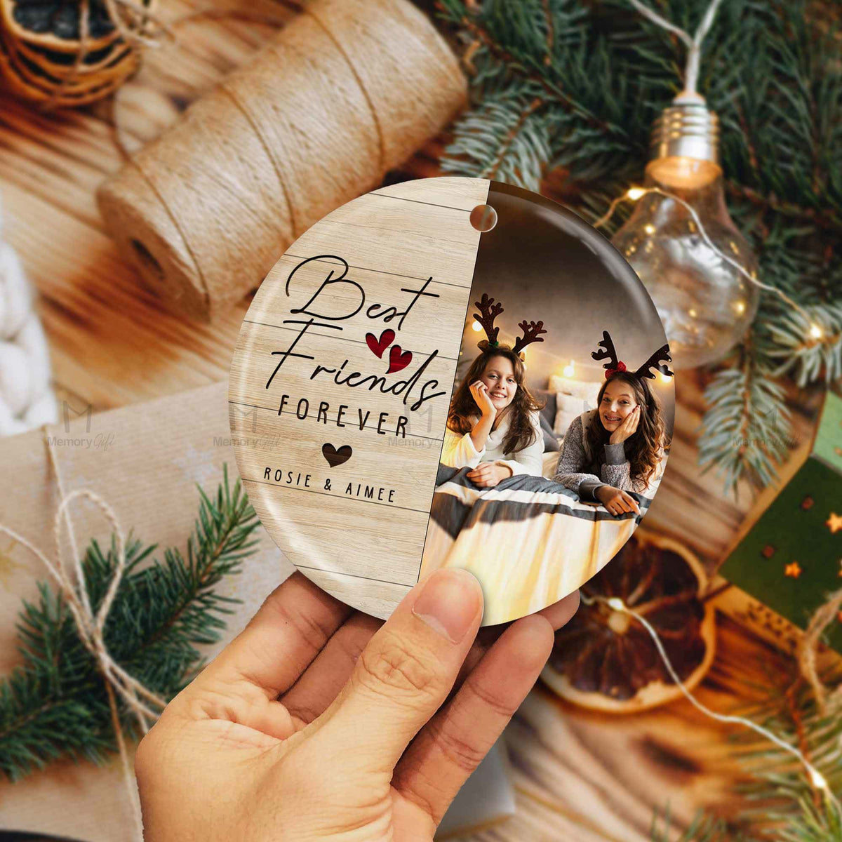 Best Friends Ornaments Personalized Photo Ornament For Friend
