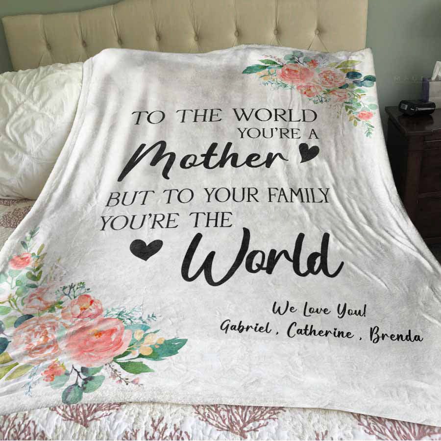 Mom Custom Gifts Personalized Mother'S Day Gifts Custom Mom Blanket