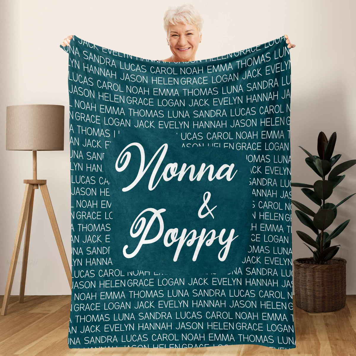 Grandma Blanket Personalized Soft Fleece Throw Blanket 3 Sizes
