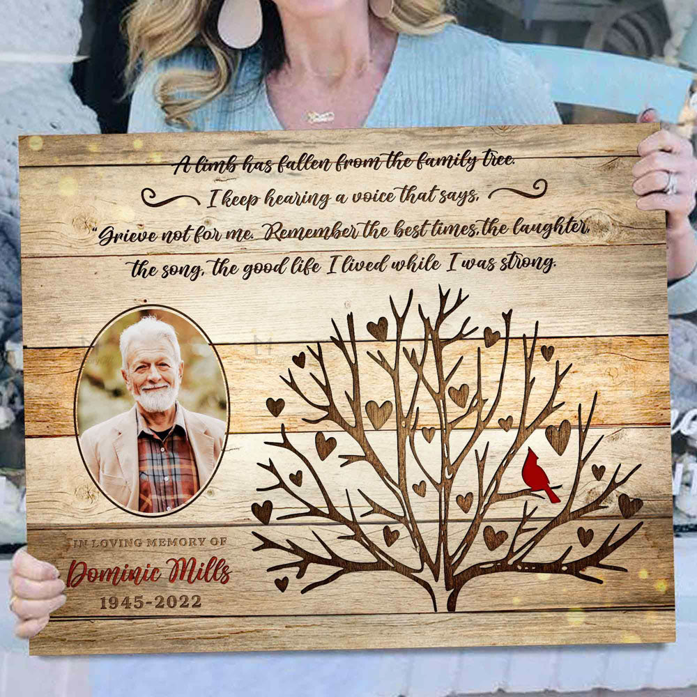 Memorial Gift for Loss of Grandfather, Customized A Limb Has Fallen