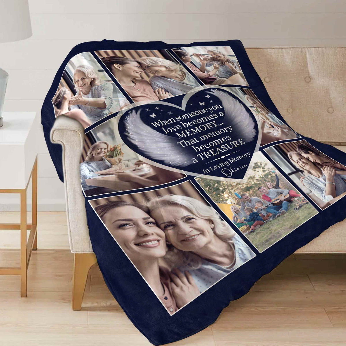 Memory photo blanket sale