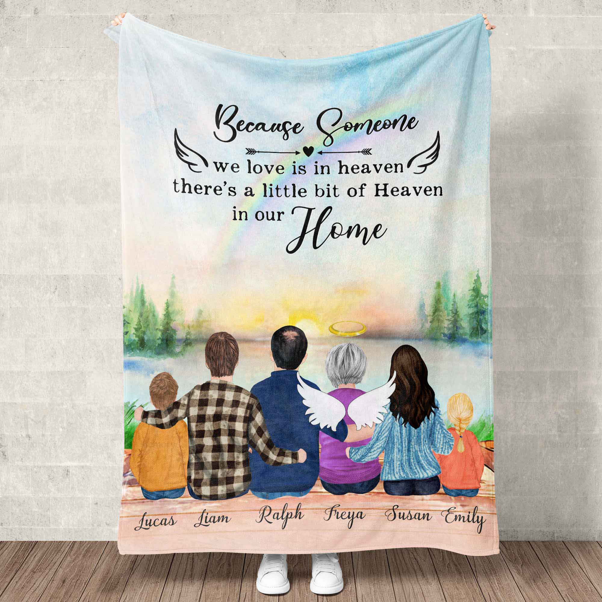 personalized memorial blanket