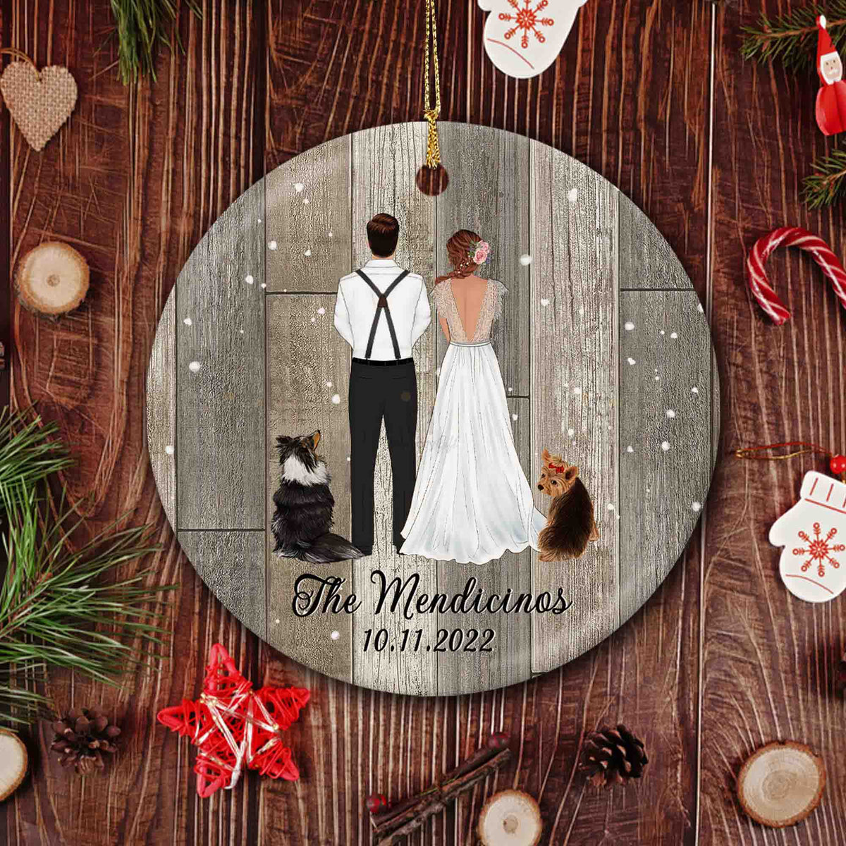 Personalized Wedding Christmas Ornaments 2022 Wedding Ornament