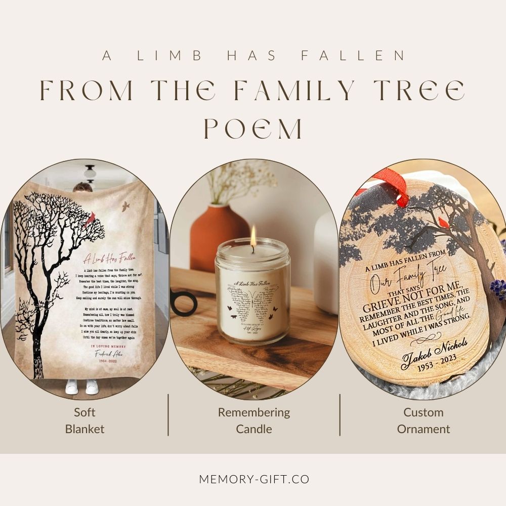 A Limb Has Fallen From The Family Tree Poem And Gift For You Memory Gift™ A Limb Has Fallen From The Family Tree Poem And Gift For You Memory Gift™