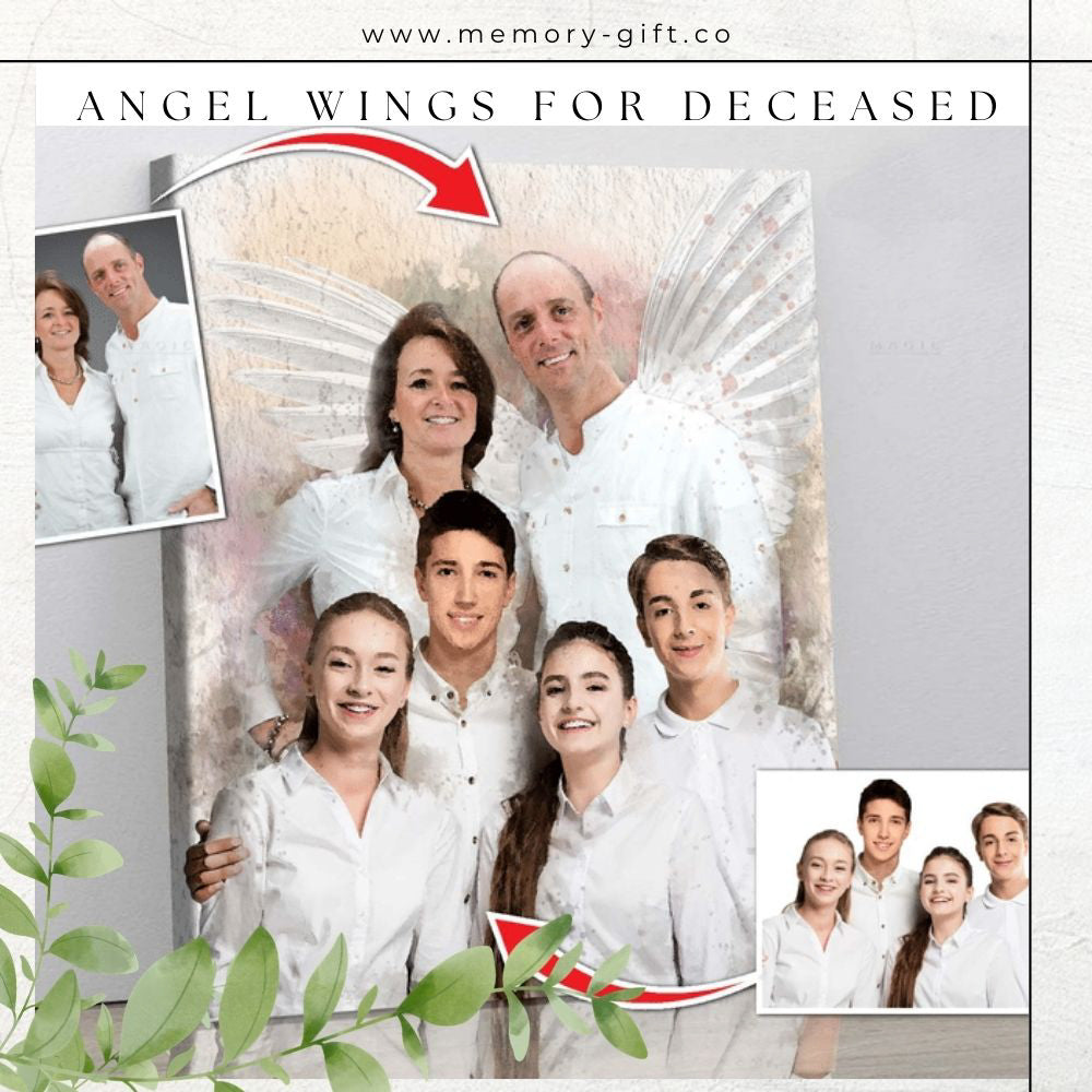 In Loving Memory Shirt With Wings Photo Template