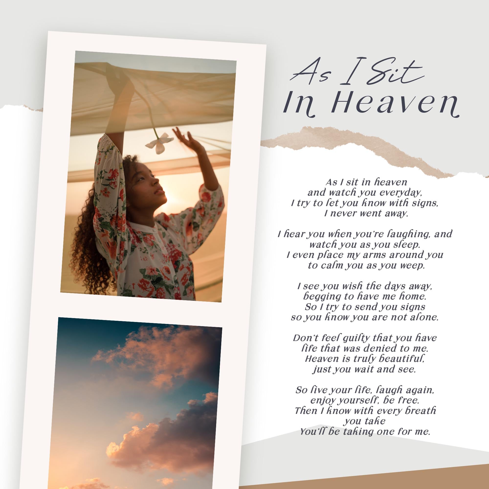 Personalised Brown A little bit of heaven In Our Home Memorial Remembrance  Scrapbook