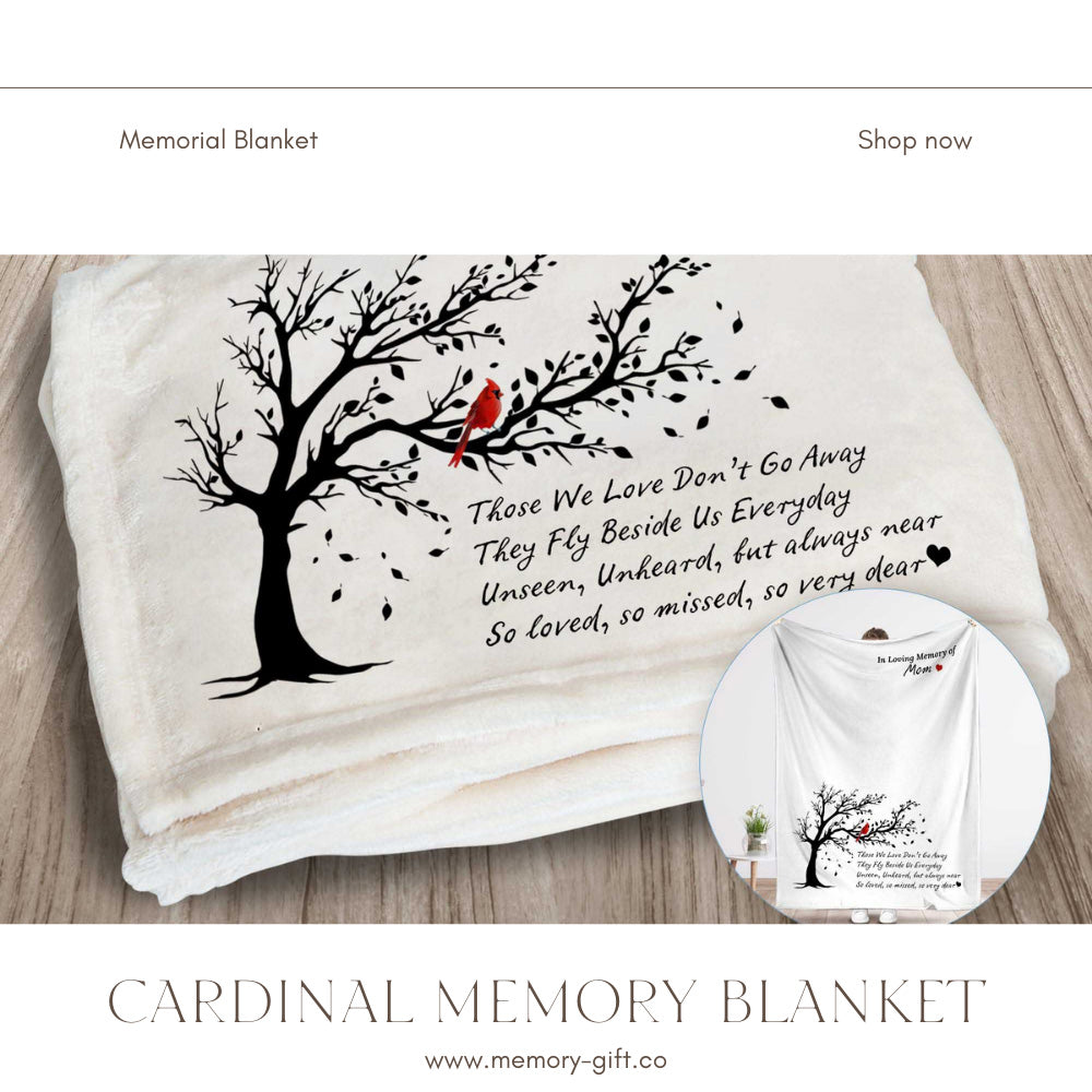 Cardinal Memory Gift Top Thoughtful Cardinal Memory Blanket To Preserve Loving Memories ...