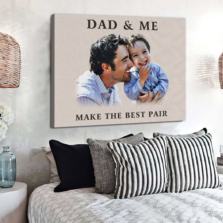 Custom Portrait Fathers Day Gift from Daughter Son Gifts Grandpa