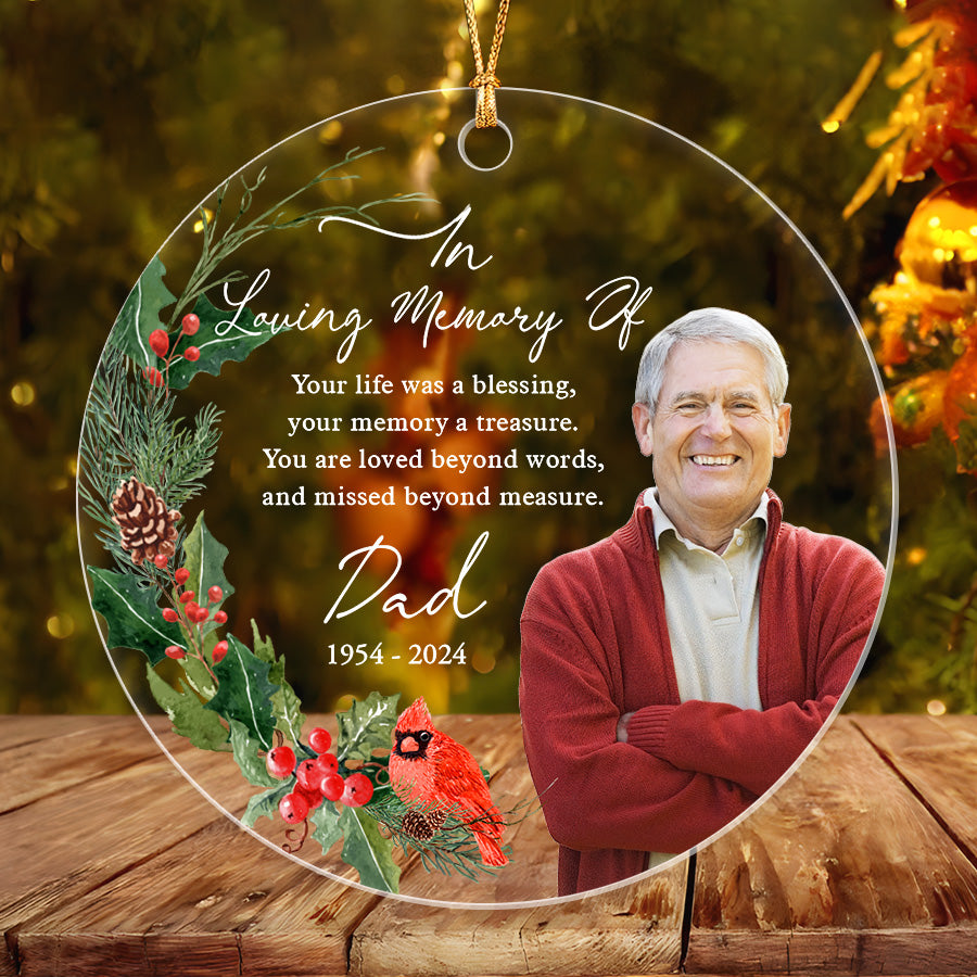 In Loving Memory Acrylic Ornament With Photo