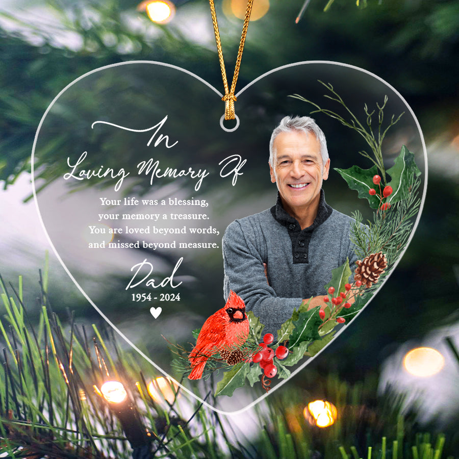 In Loving Memory Photo Memorial Ornaments