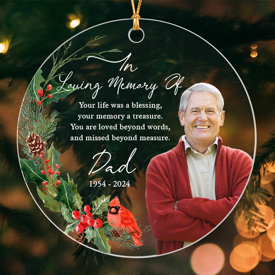 In Loving Memory Acrylic Ornament With Photo