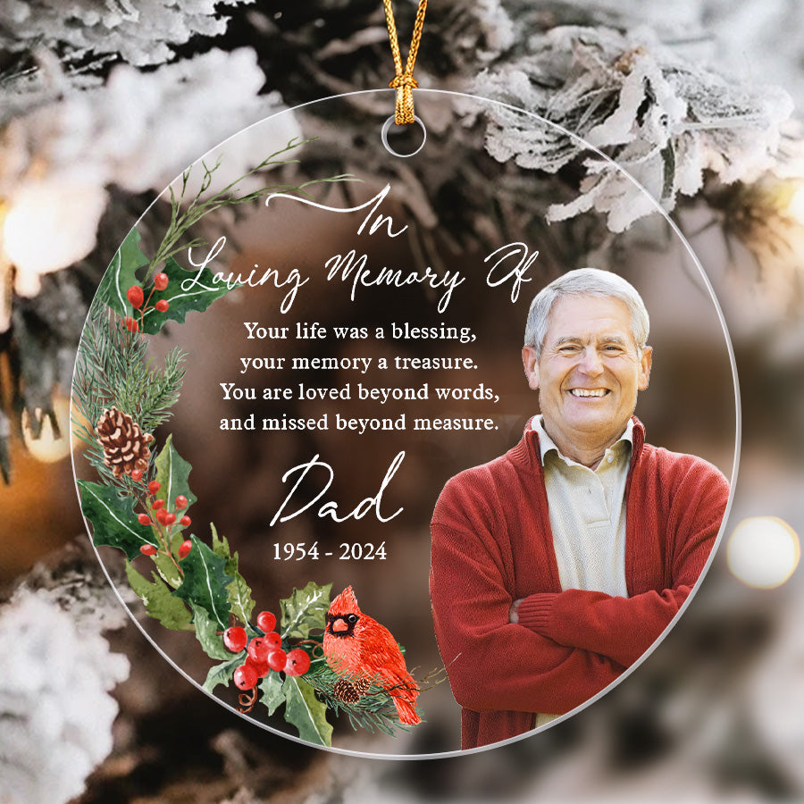 In Loving Memory Acrylic Ornament With Photo