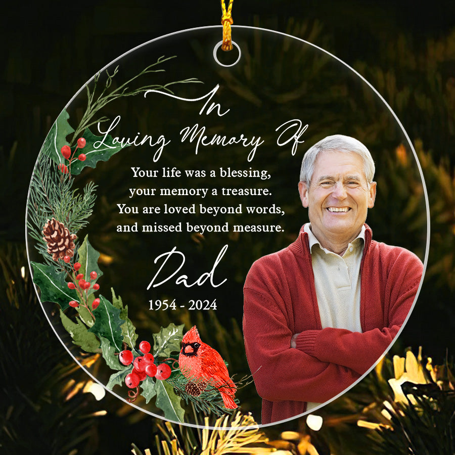 In Loving Memory Acrylic Ornament With Photo