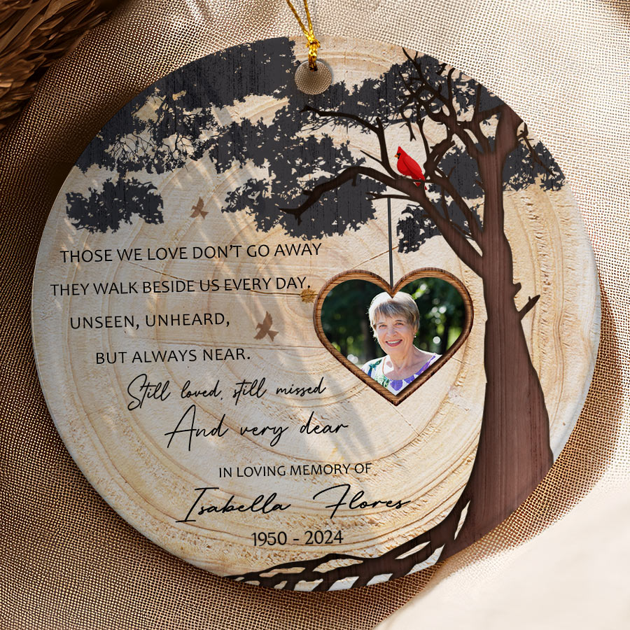 Those We Love Don’t Go Away Cardinal Ornament With Picture