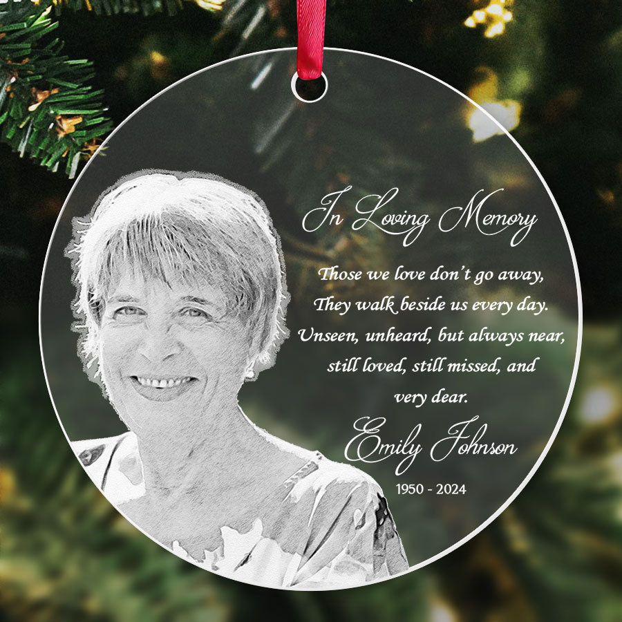 In Loving Memory Acrylic Ornaments Personalized with Photo