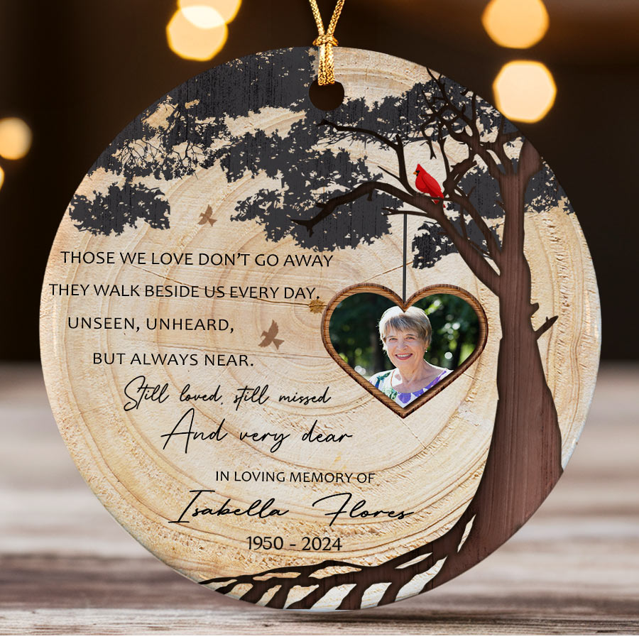 Those We Love Don’t Go Away Cardinal Ornament With Picture