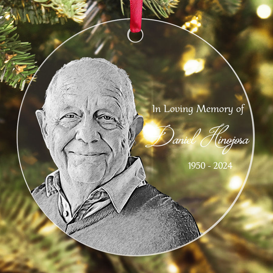 Memorial Ornament | In Loving Memory Christmas Acrylic Ornaments ...