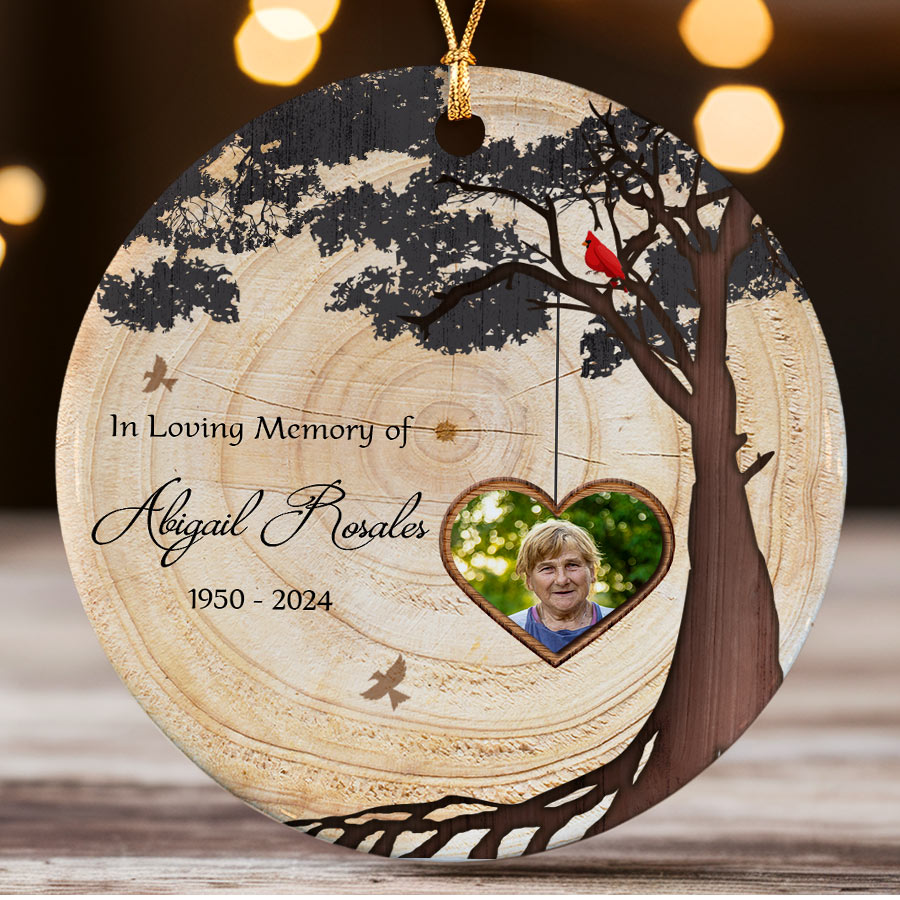 In Loving Memory Of Personalised Christmas Ornament With Photo