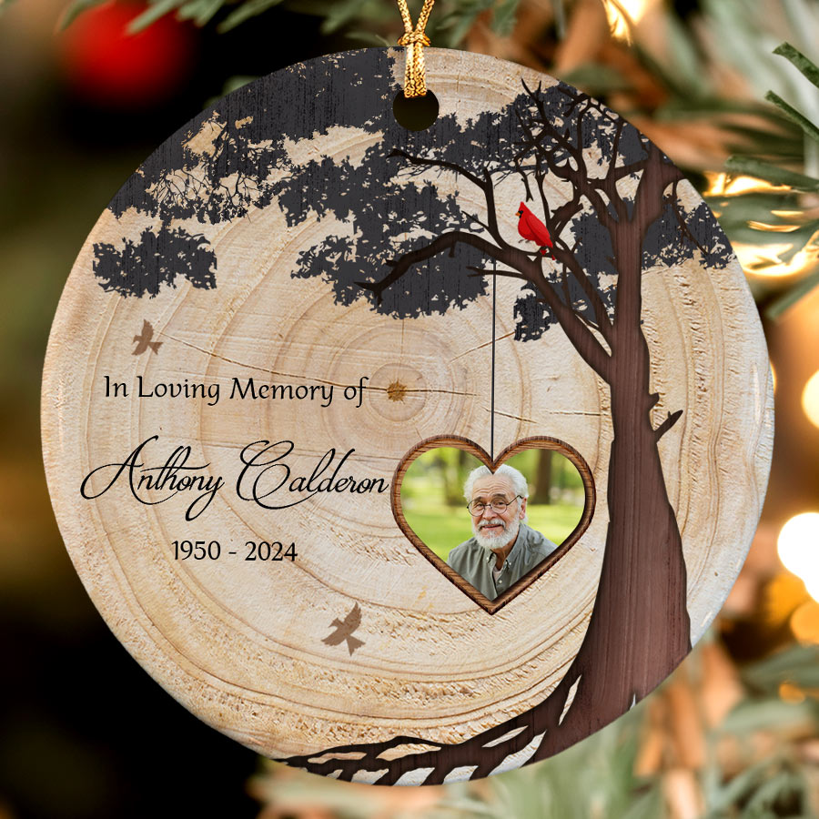 In Loving Memory of Custom Ceramic Circle Ornament