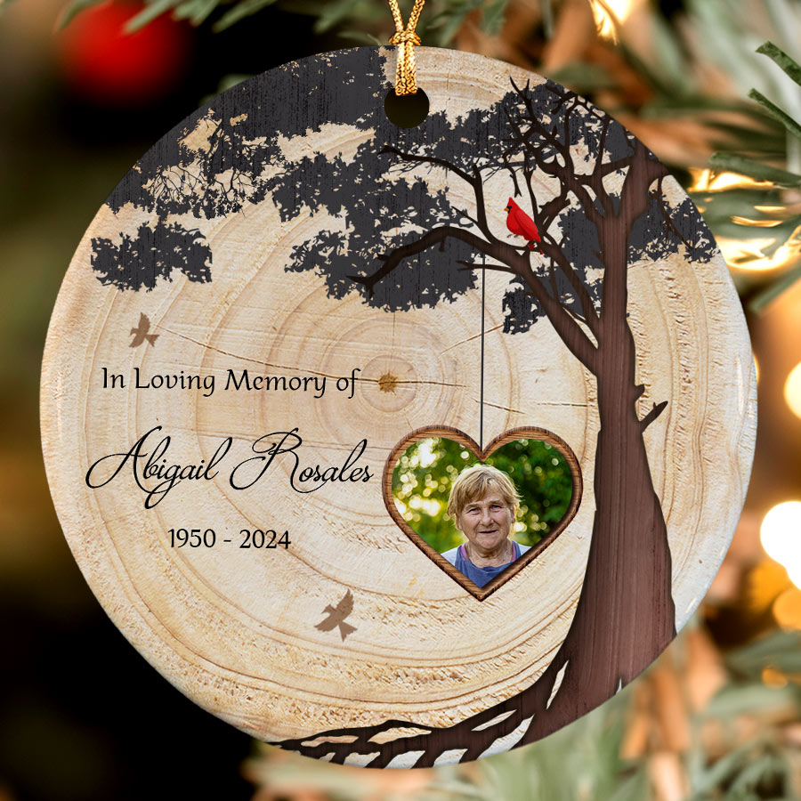 In Loving Memory Of Personalised Christmas Ornament With Photo