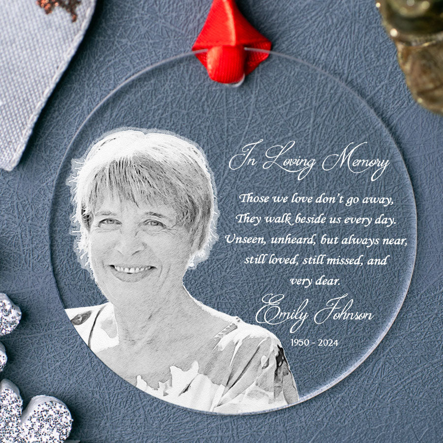 In Loving Memory Acrylic Ornaments Personalized with Photo