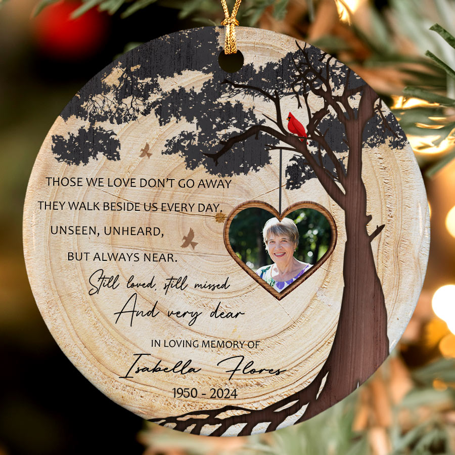 Those We Love Don’t Go Away Cardinal Ornament With Picture