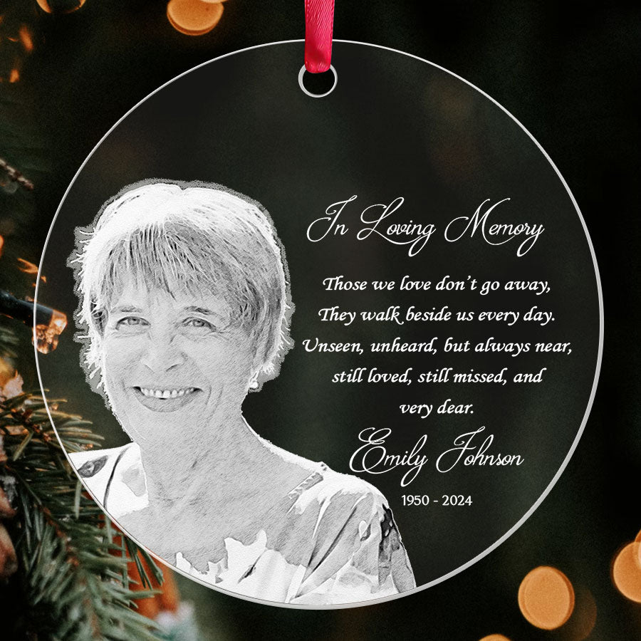 In Loving Memory Acrylic Ornaments Personalized with Photo