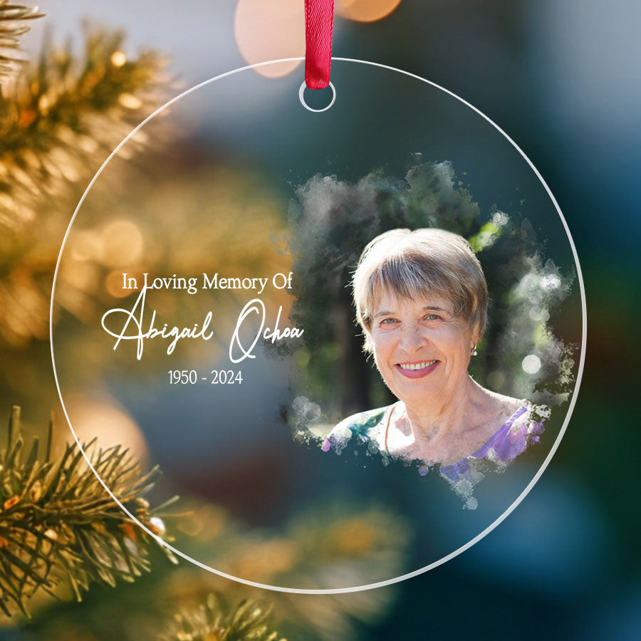 In Loving Memory Acrylic Ornament With Custom Photo